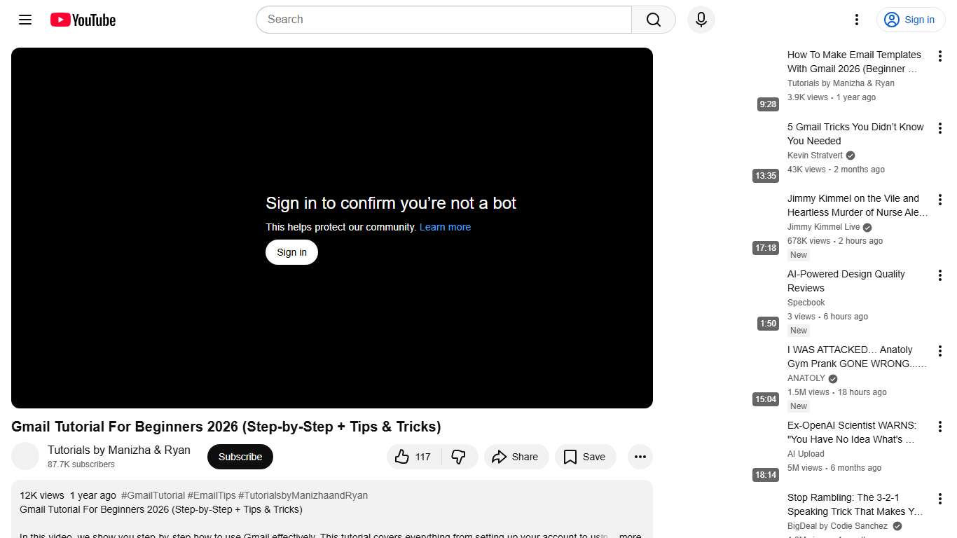 Gmail Tutorial For Beginners 2026 (Step-by-Step + Tips & Tricks) - YouTube